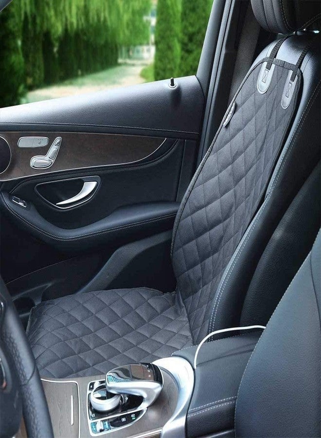 KOZI PET pedy Pet Front Seat Cover for Cars, Dog Car Seat Cover, Nonslip Rubber Backing with Anchors (Black, Combo 1) - Image 2